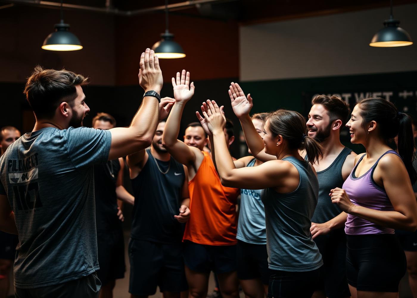 CrossFit Sublime members celebrating after a workout